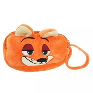 Orange Animal Face Plush Wristlet